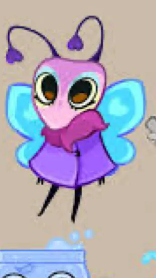 ai character: Flutter  background