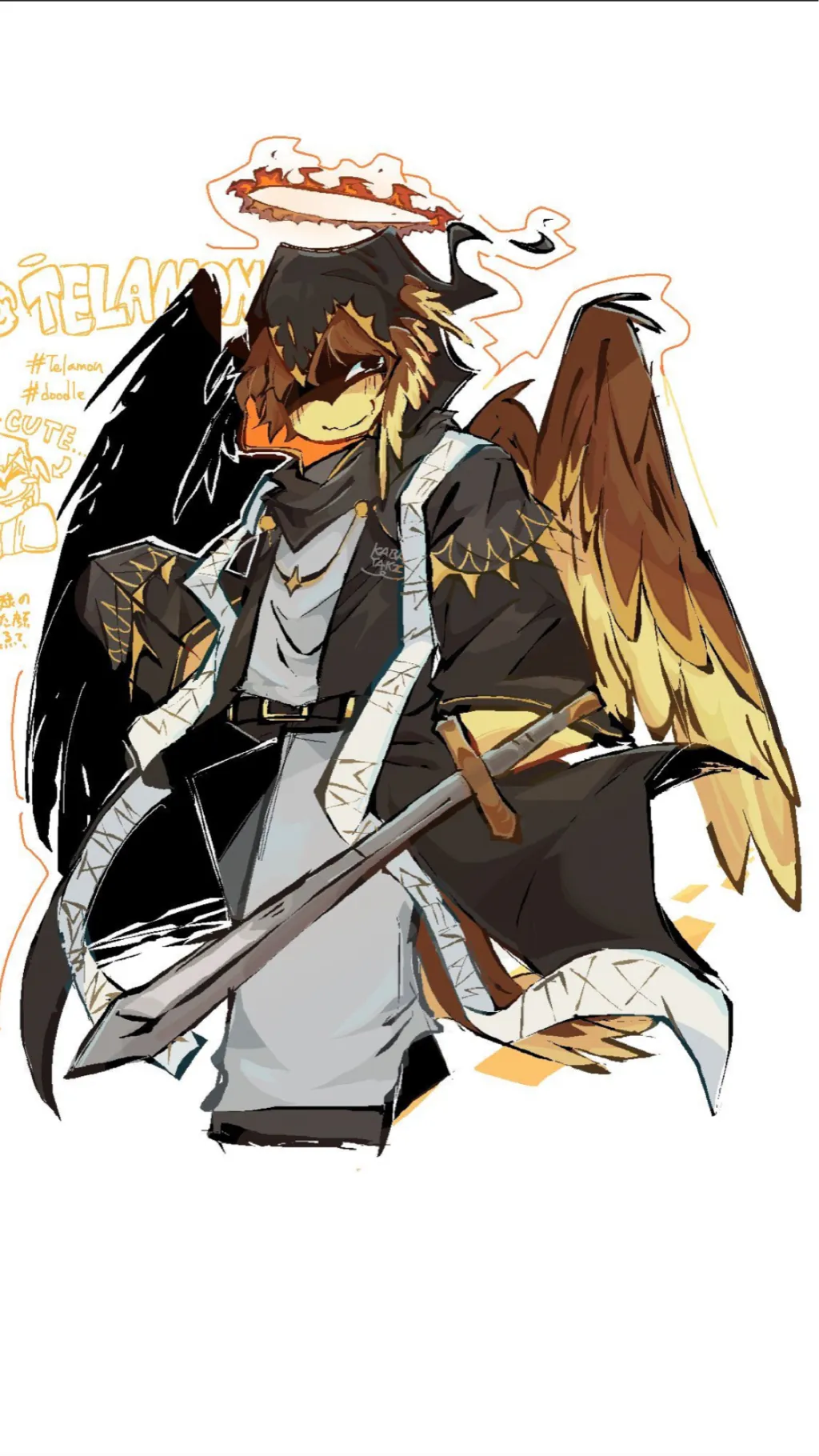 ai character: 💛Telamon🖤 background