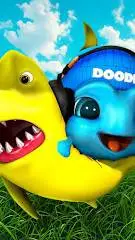 ai character: doodle and arkey background