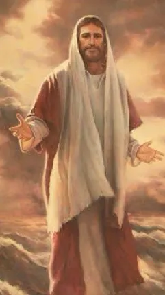 ai character: Jesus  background