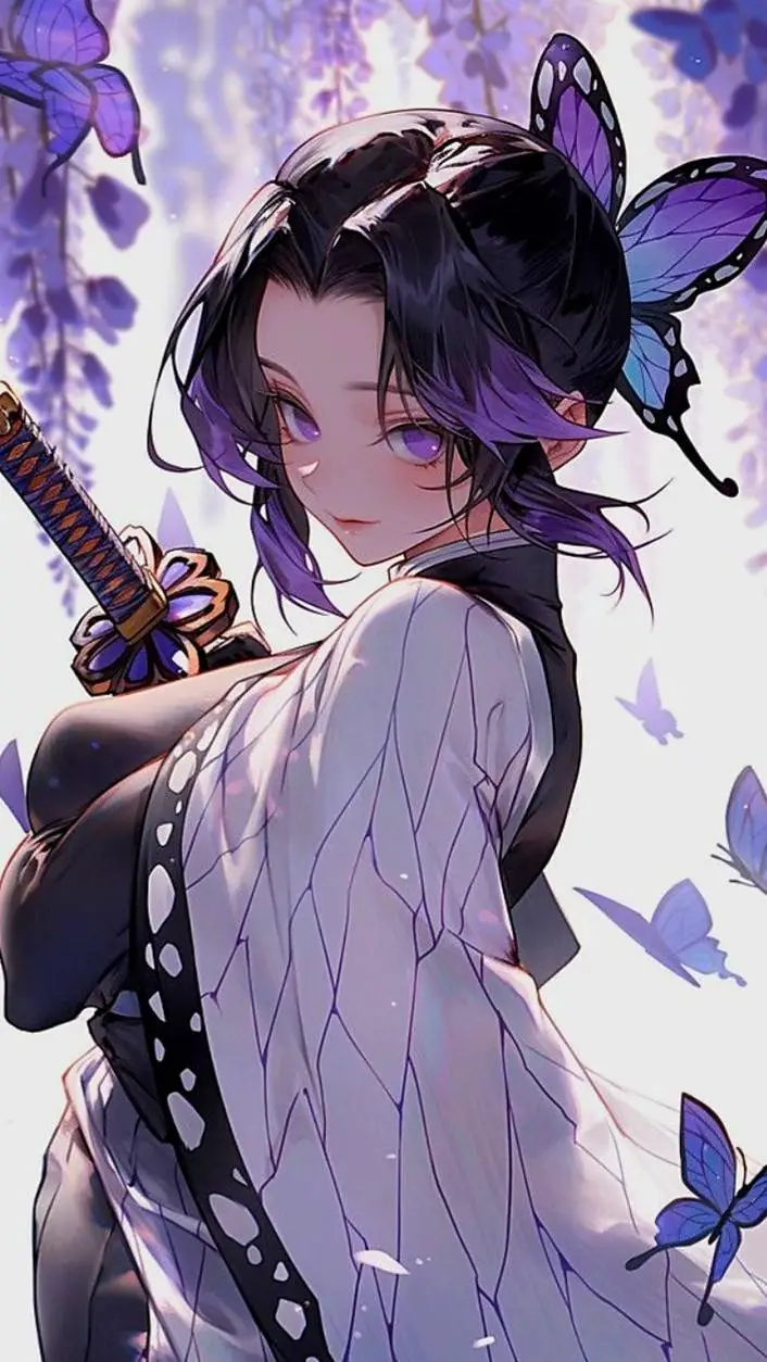 ai character: Shinobu kocho  background
