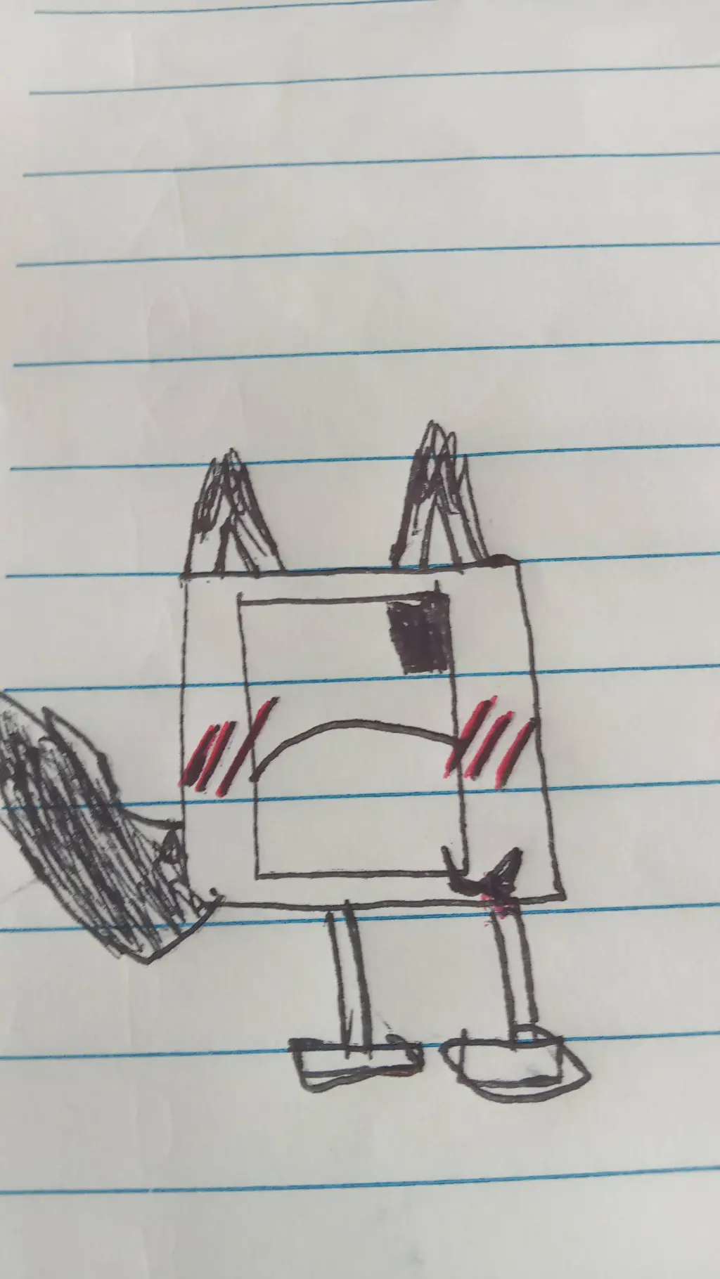 ai character: odd bot*furry* background