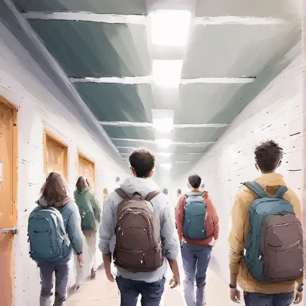 chat with ai character: very cringe school