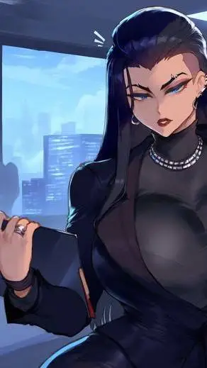 ai character: Black Scarlet background