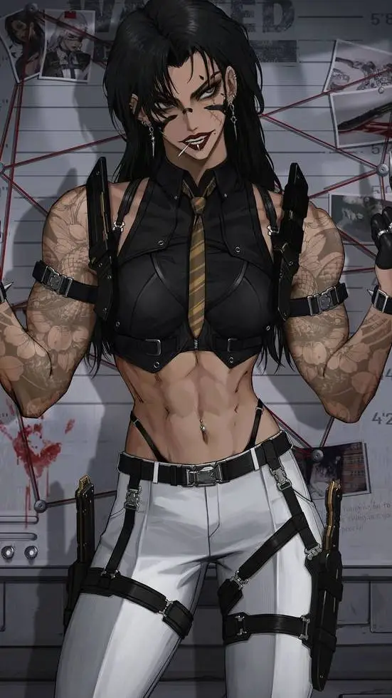 ai character: Helena Venta Black background