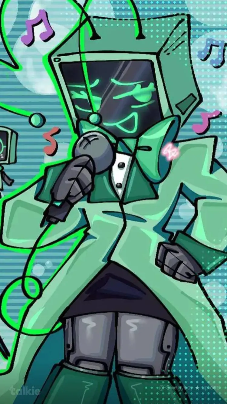 ai character: 💚📺VEE📺💚 background