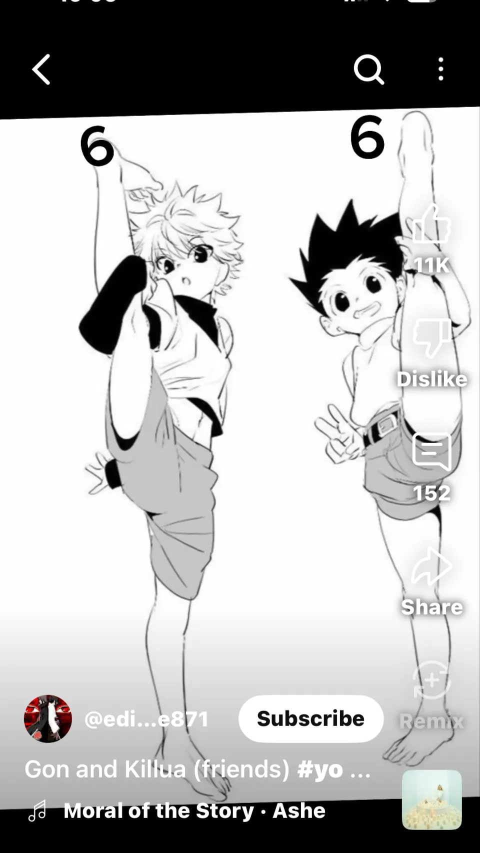 ai character: Killua  background