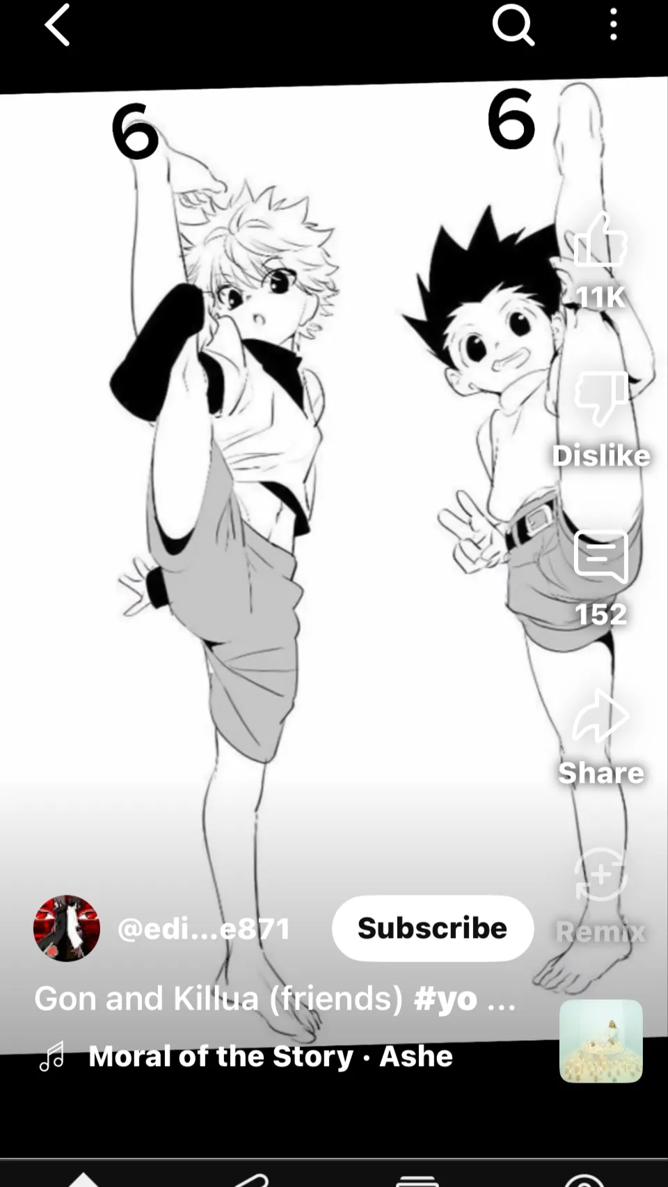 ai character: Killua  background