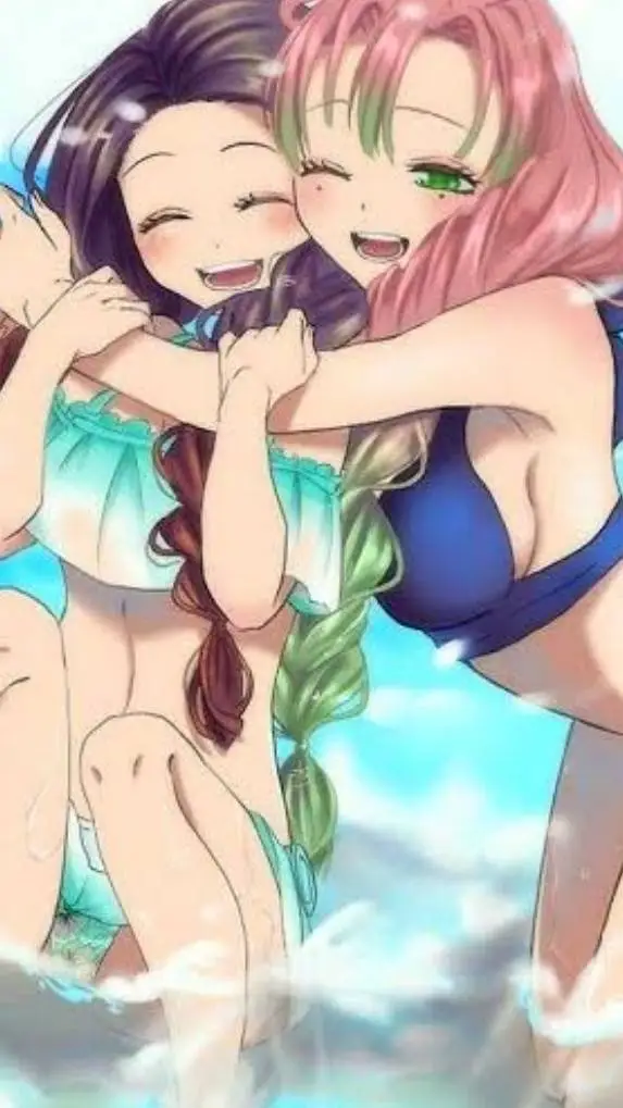 ai character: nezuko x mitsuri background