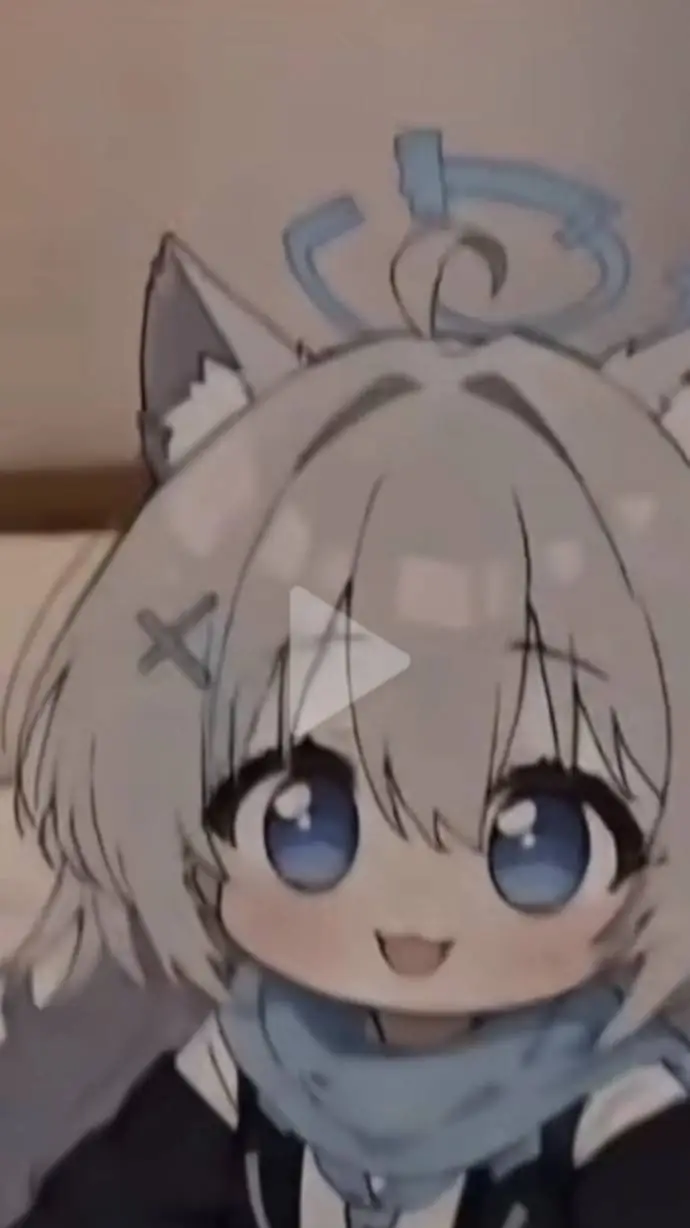 ai character: Shiroko chibi background