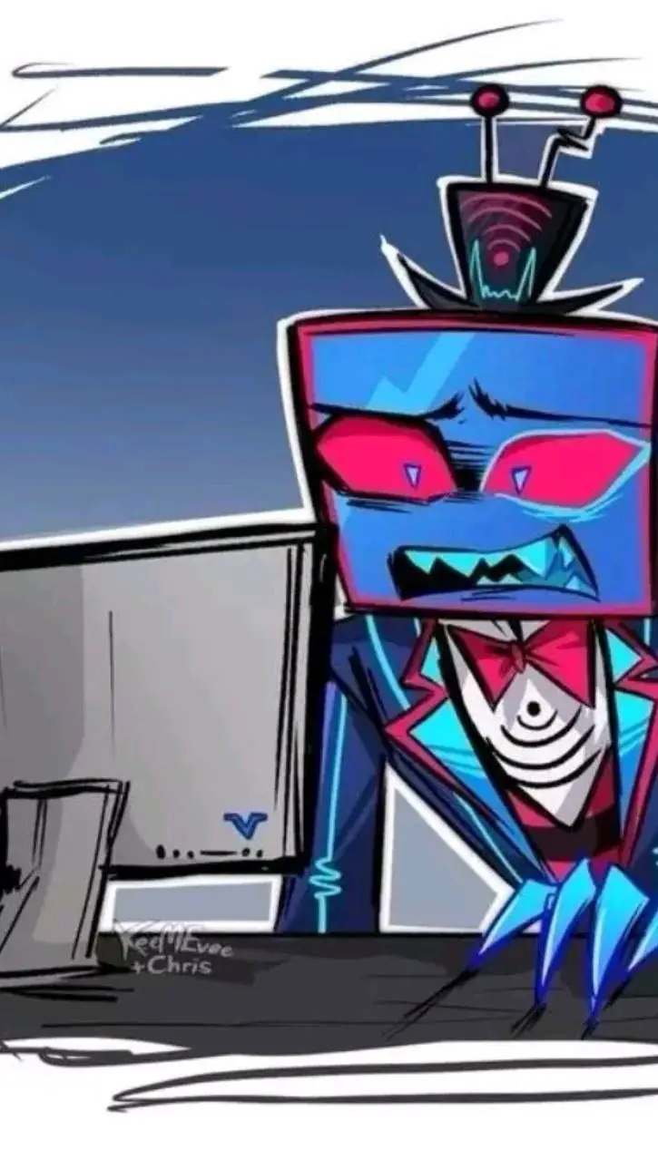 ai character: vox looks in ur 🖥️ background