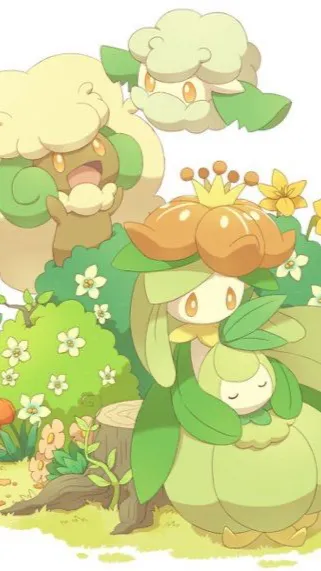 ai character: Pokemon flowershop background