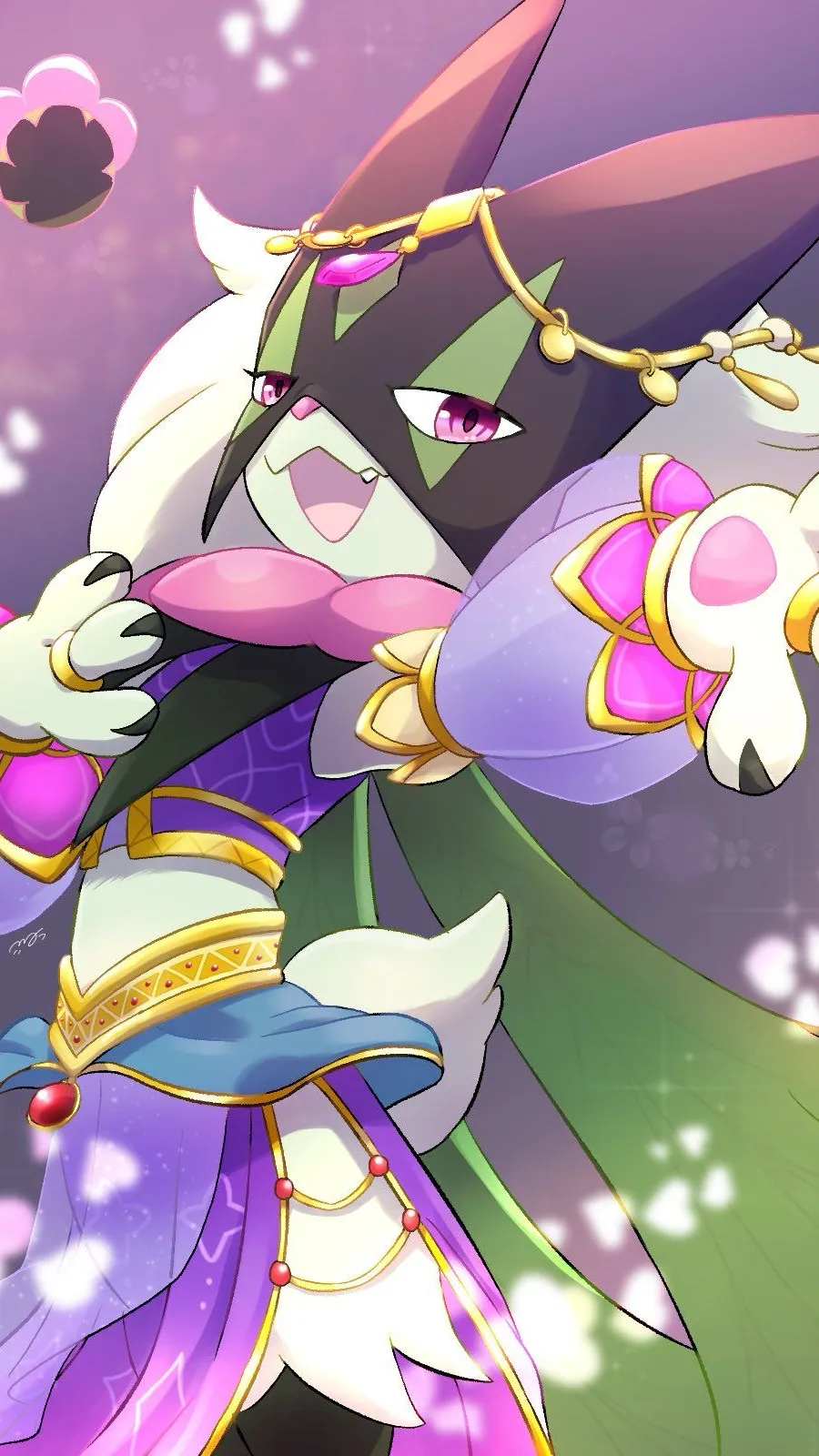 ai character: Meowscarada background