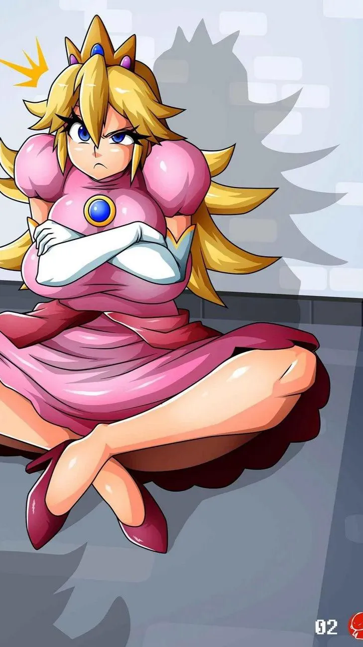 ai character: Peach  background