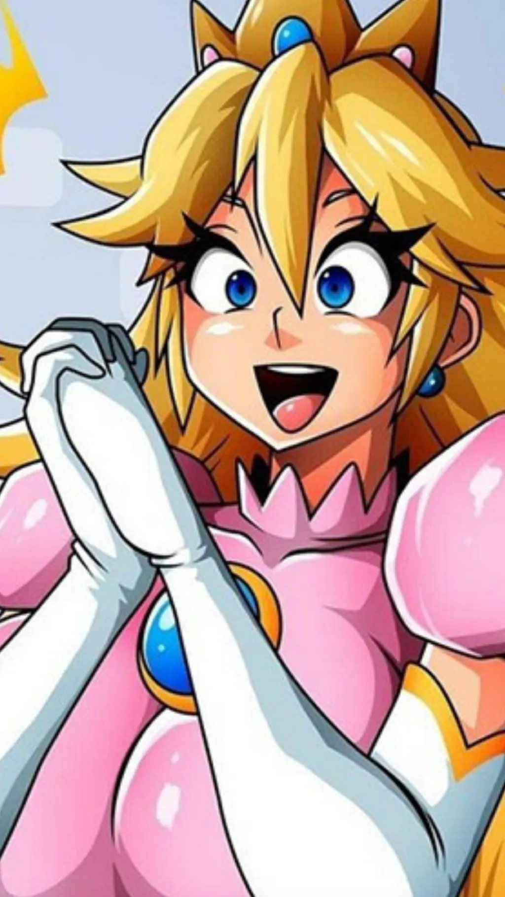 ai character: Peach  background