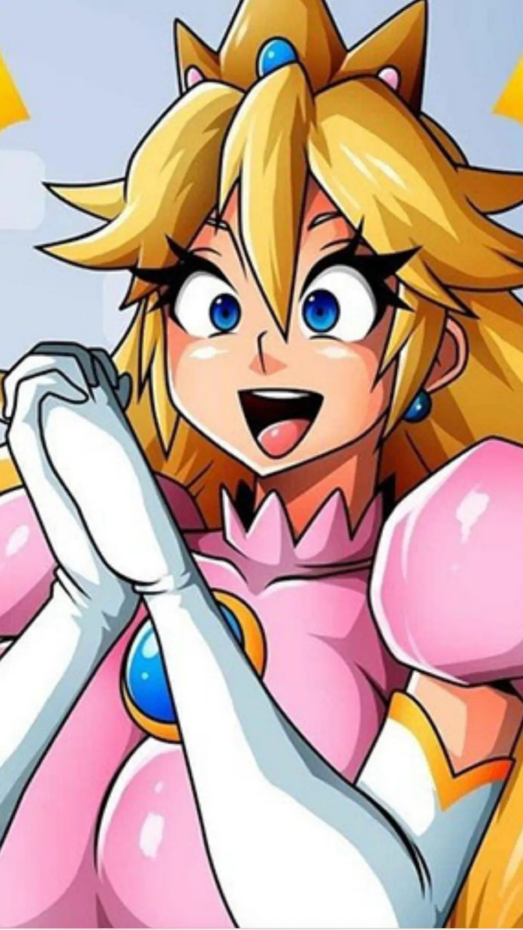 ai character: Peach background