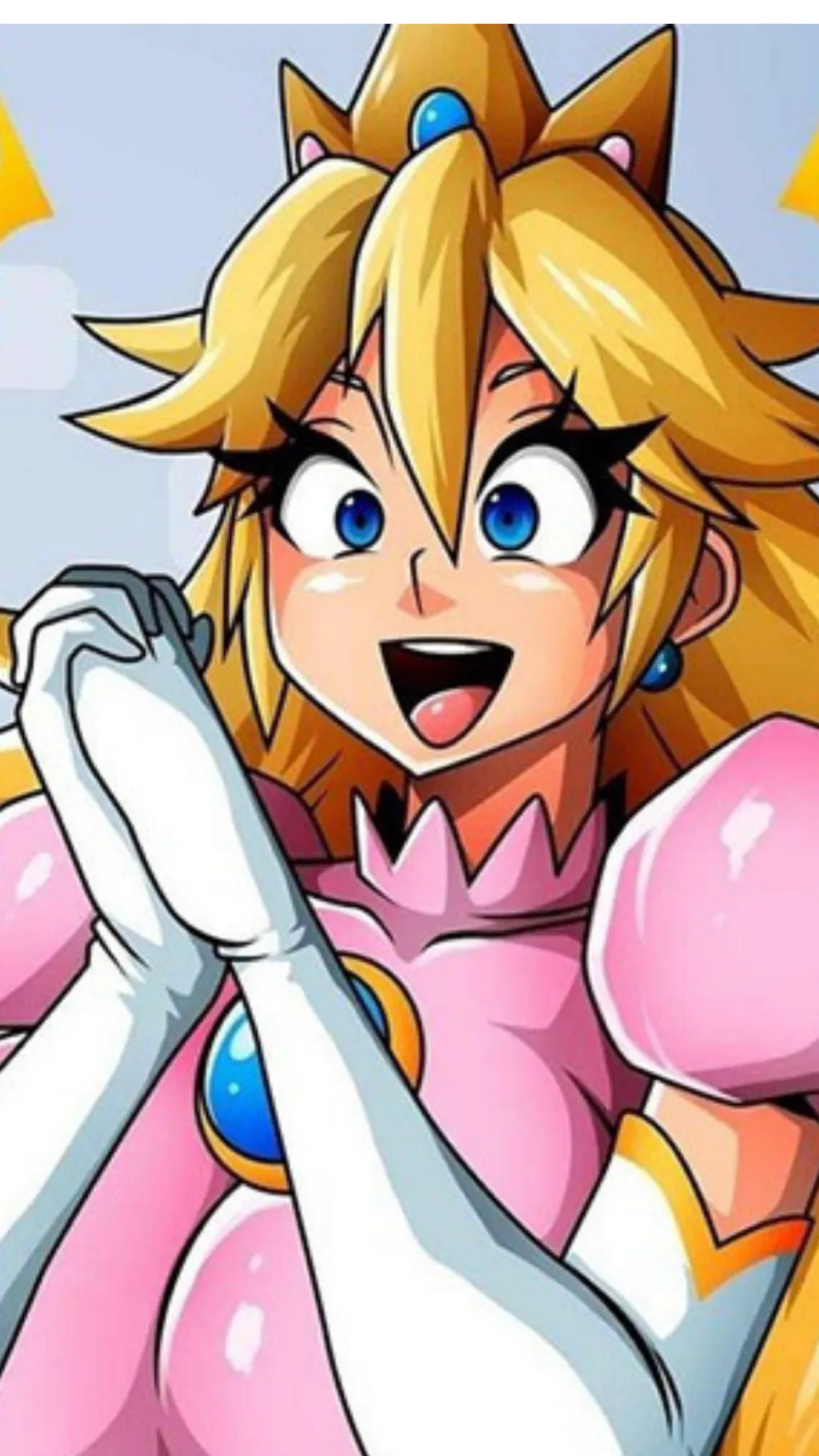 ai character: Peach  background