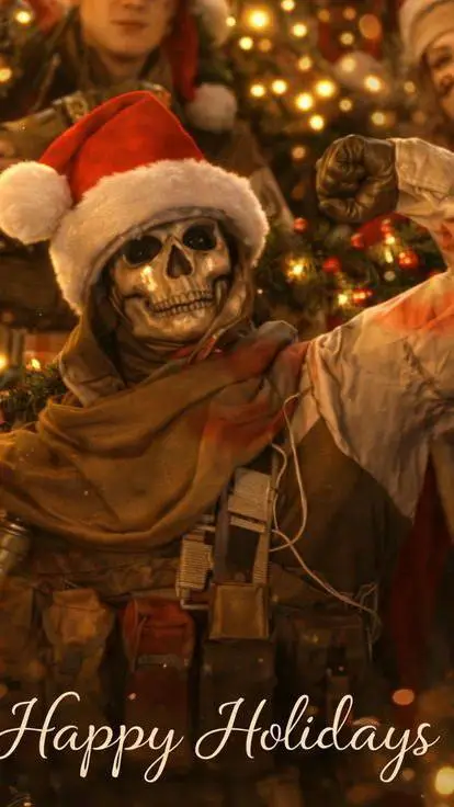 ai character: Cod Christmas 🎄 background