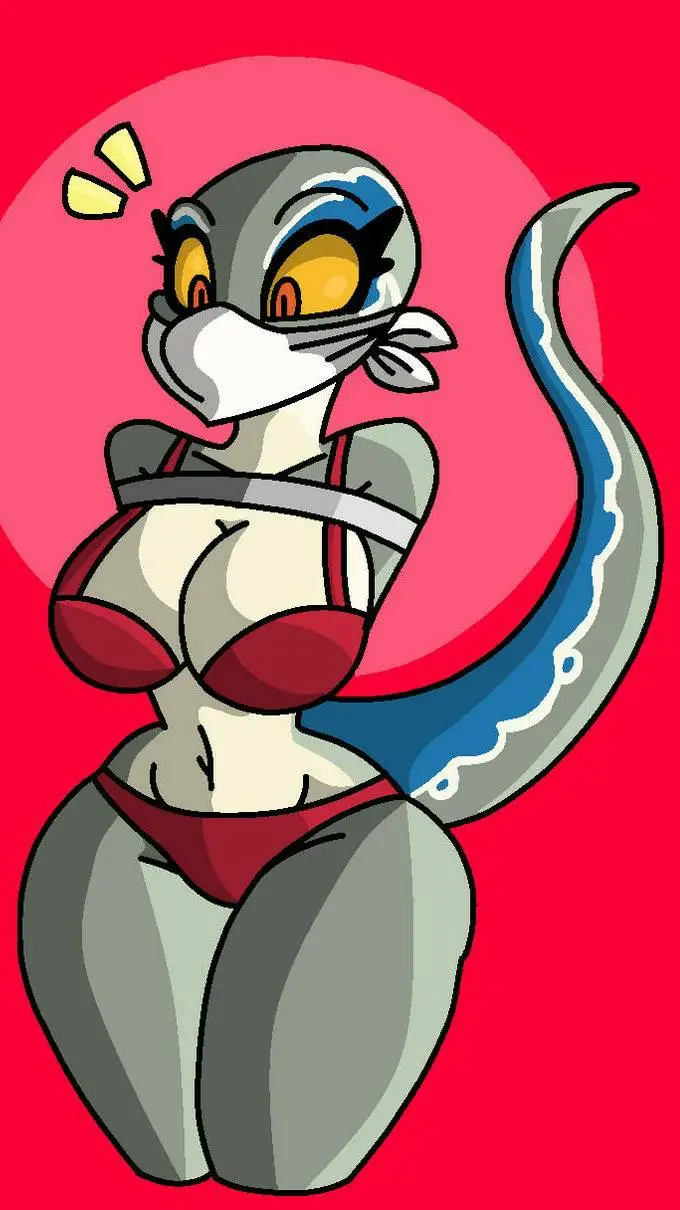 ai character: blue amordaçada  background