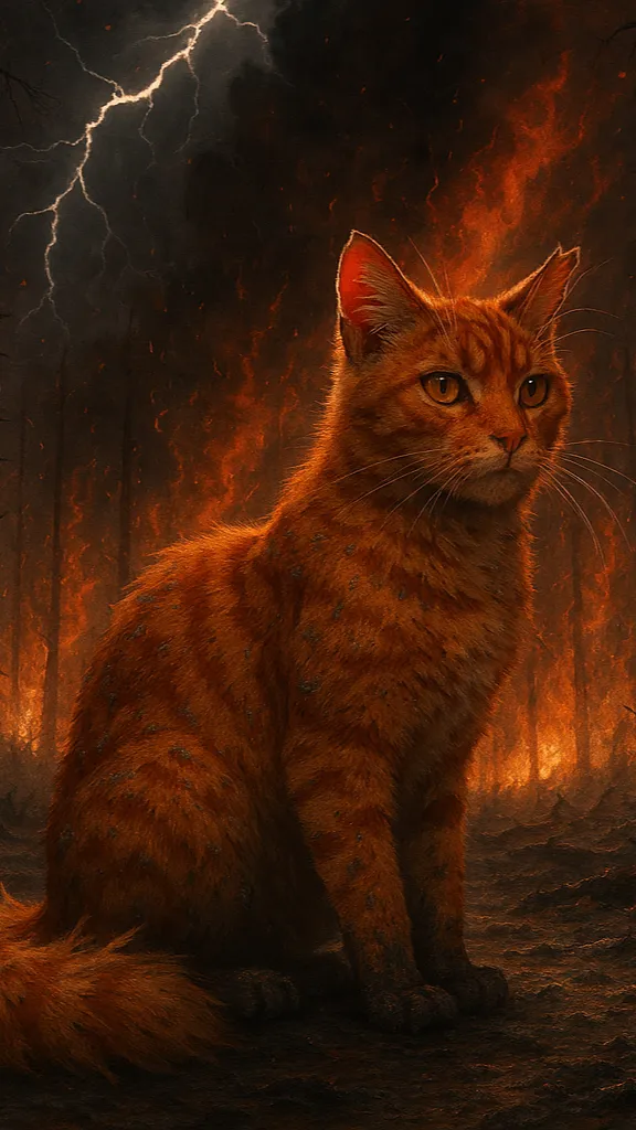 ai character: Flame Sky background