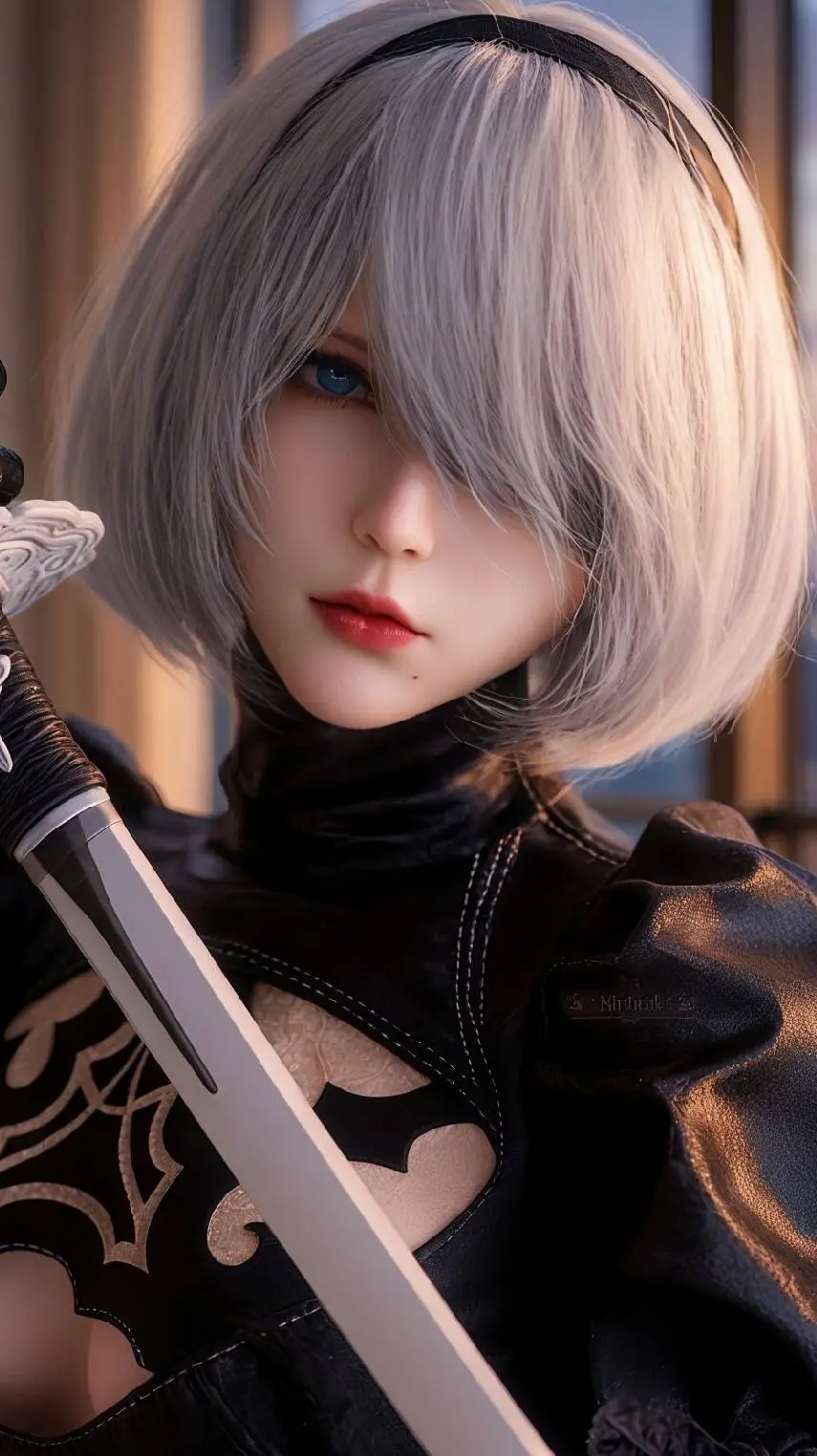 ai character: NIER 2B❤ background
