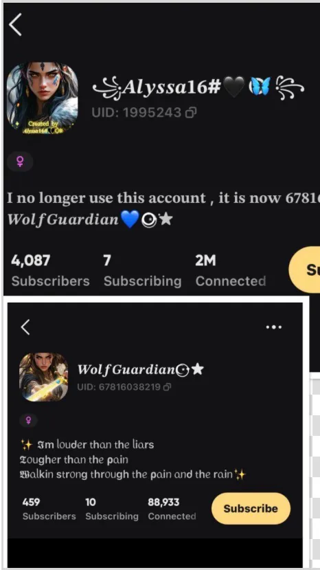 ai character: GET HER BANNED!!! background