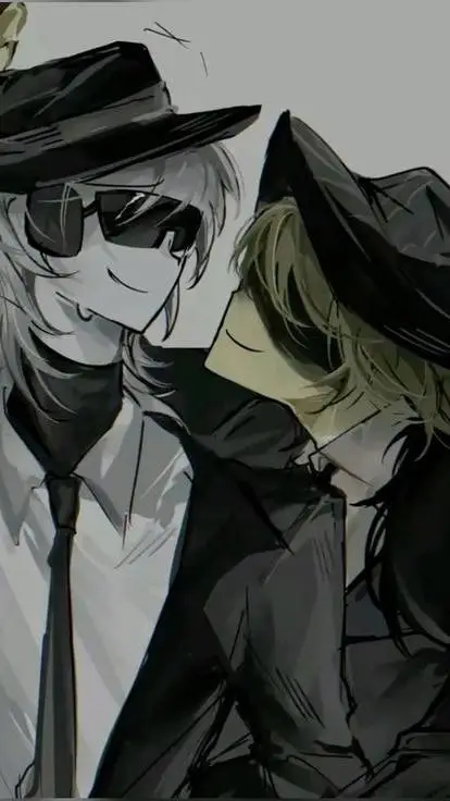 ai character: double Fedora🖤🕸 background