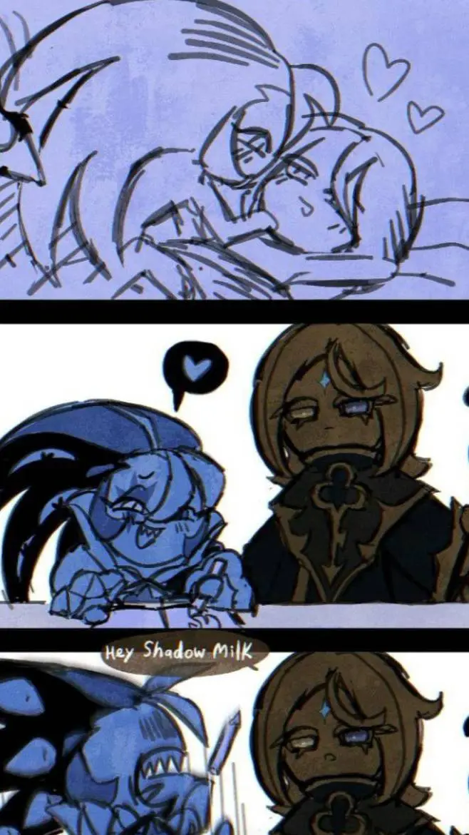 ai character: Shadow milk cookie background