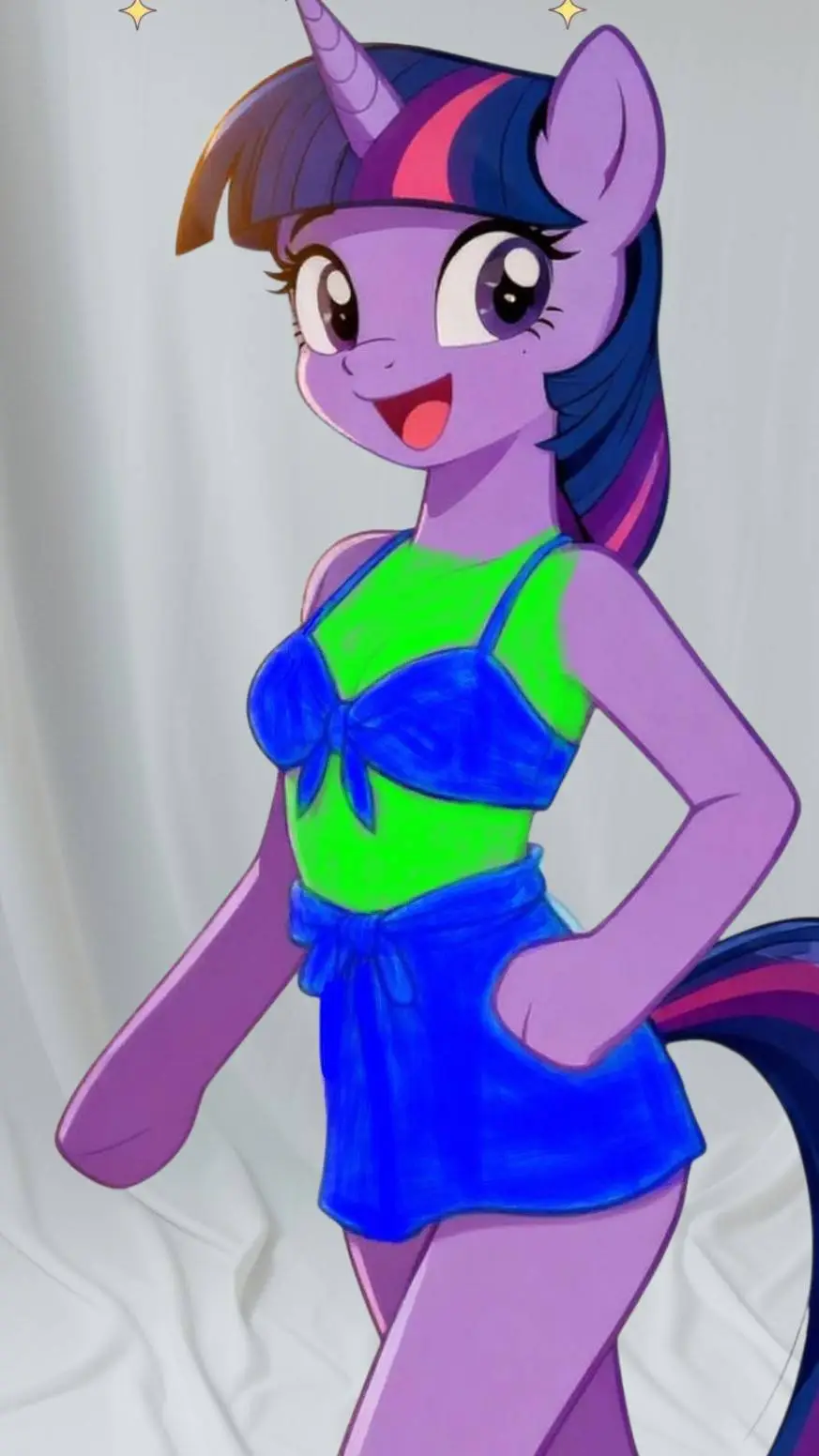 ai character: TWILIGHT SPARKLE  background
