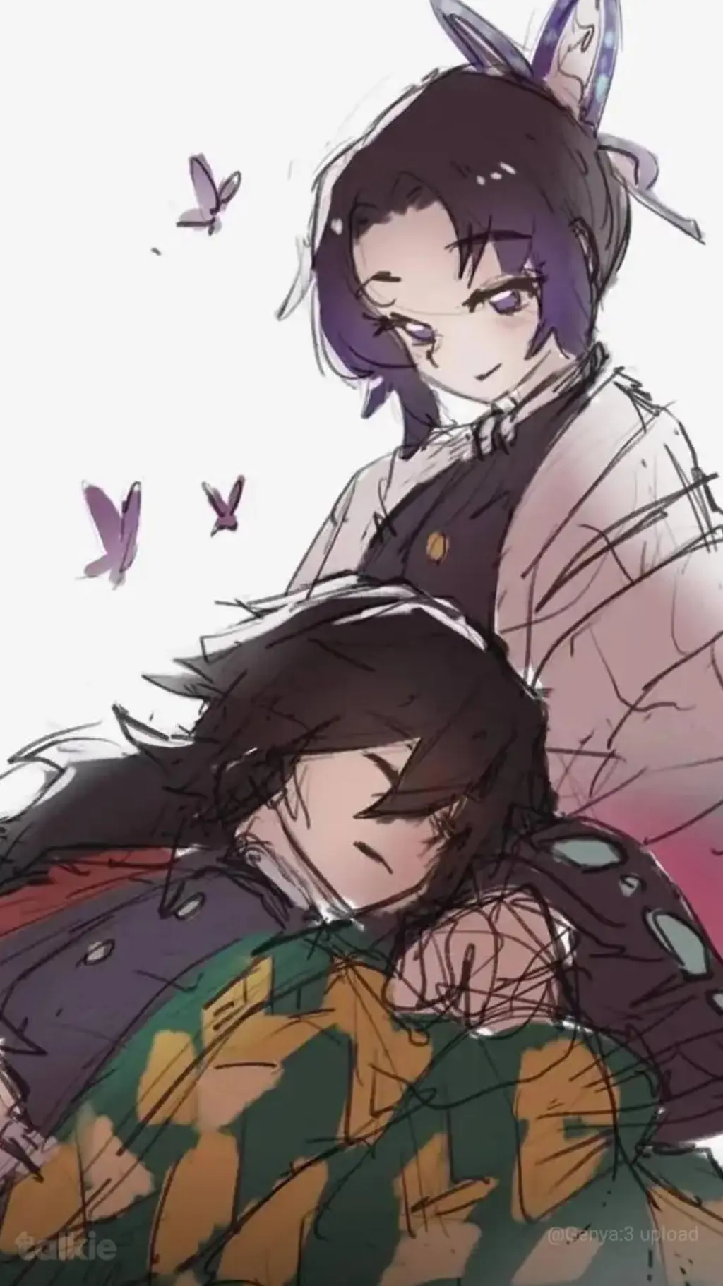 ai character: giyu × shinobu background