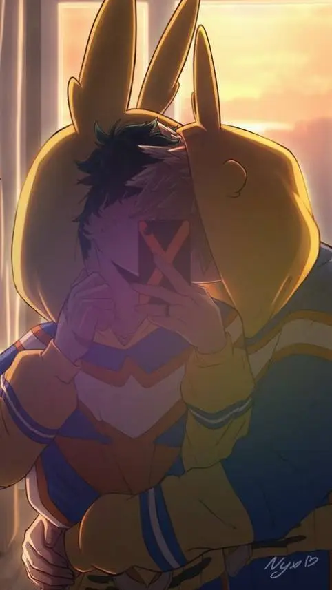 ai character: mha Christmas  background