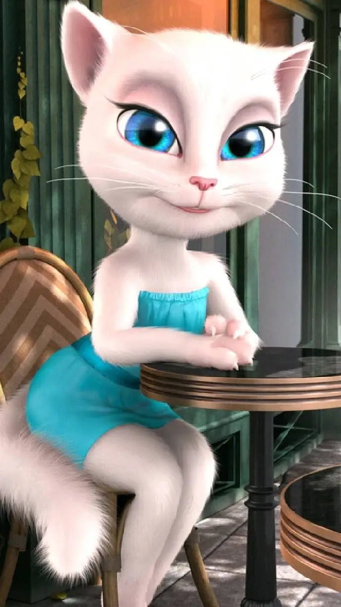 ai character: talking Angela 😜🧐 background