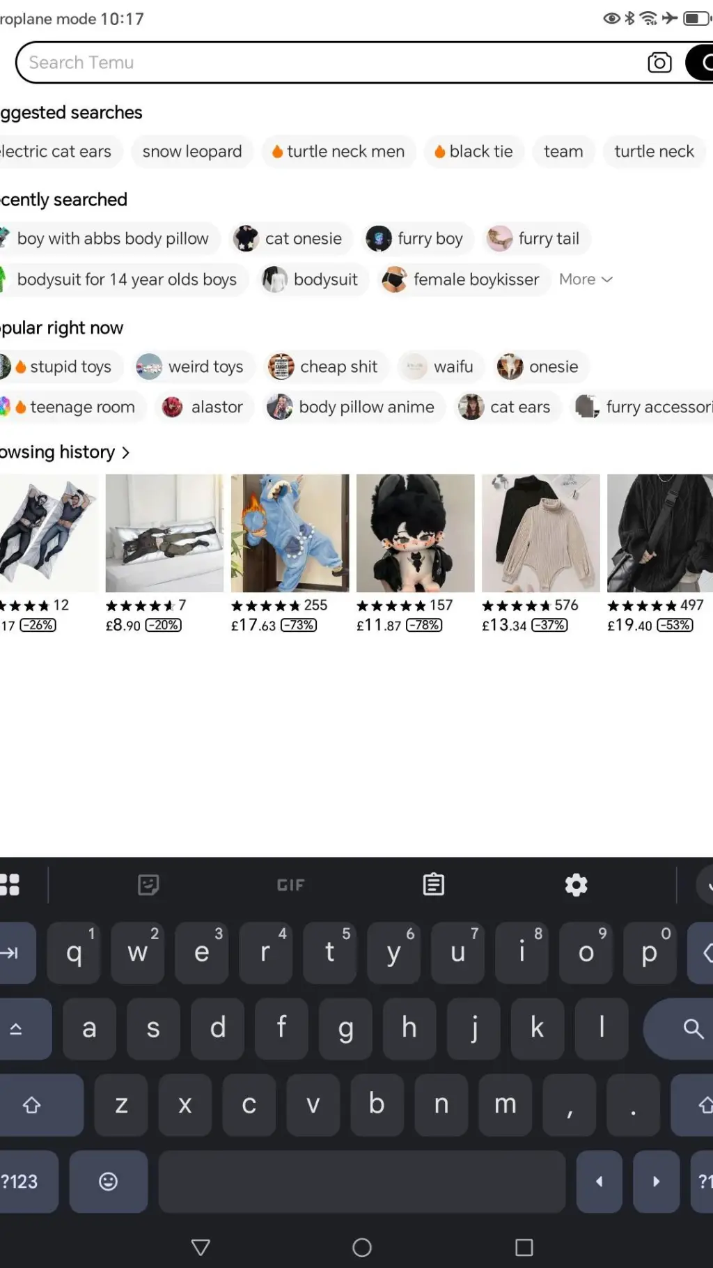 ai character: your search histor background