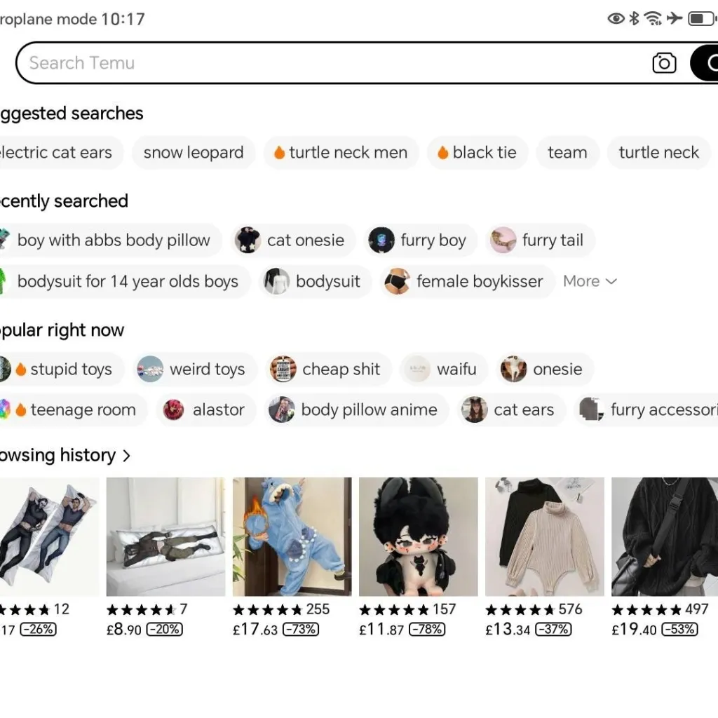 chat with ai character: your search histor