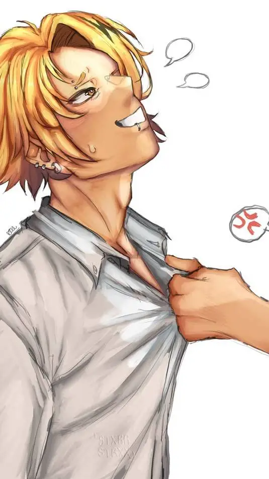 ai character: Denki mari ivre background