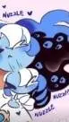 ai character: shadow milk cookie background