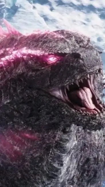ai character: GODZILLA  background
