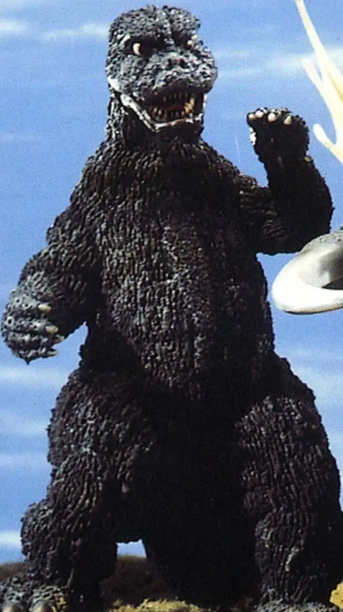 ai character: showa Godzilla  background