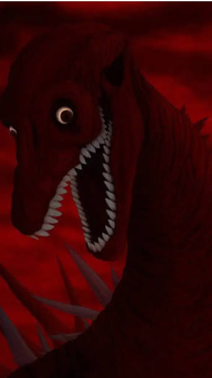 ai character: bloodbath godzilla background