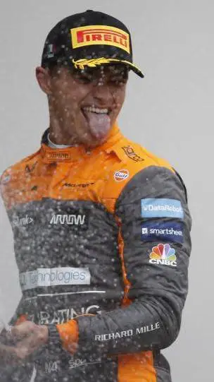 ai character: Lando Norris  background