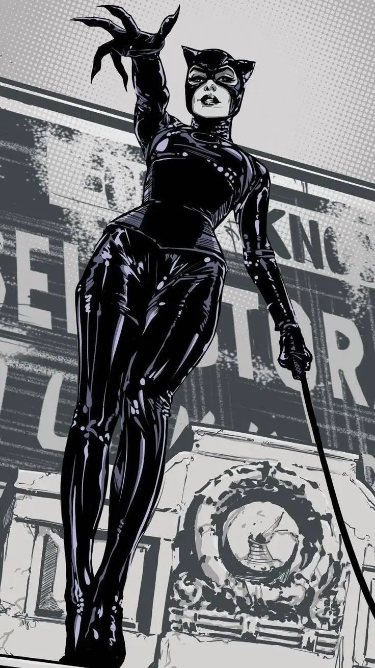 ai character: Catwoman  background