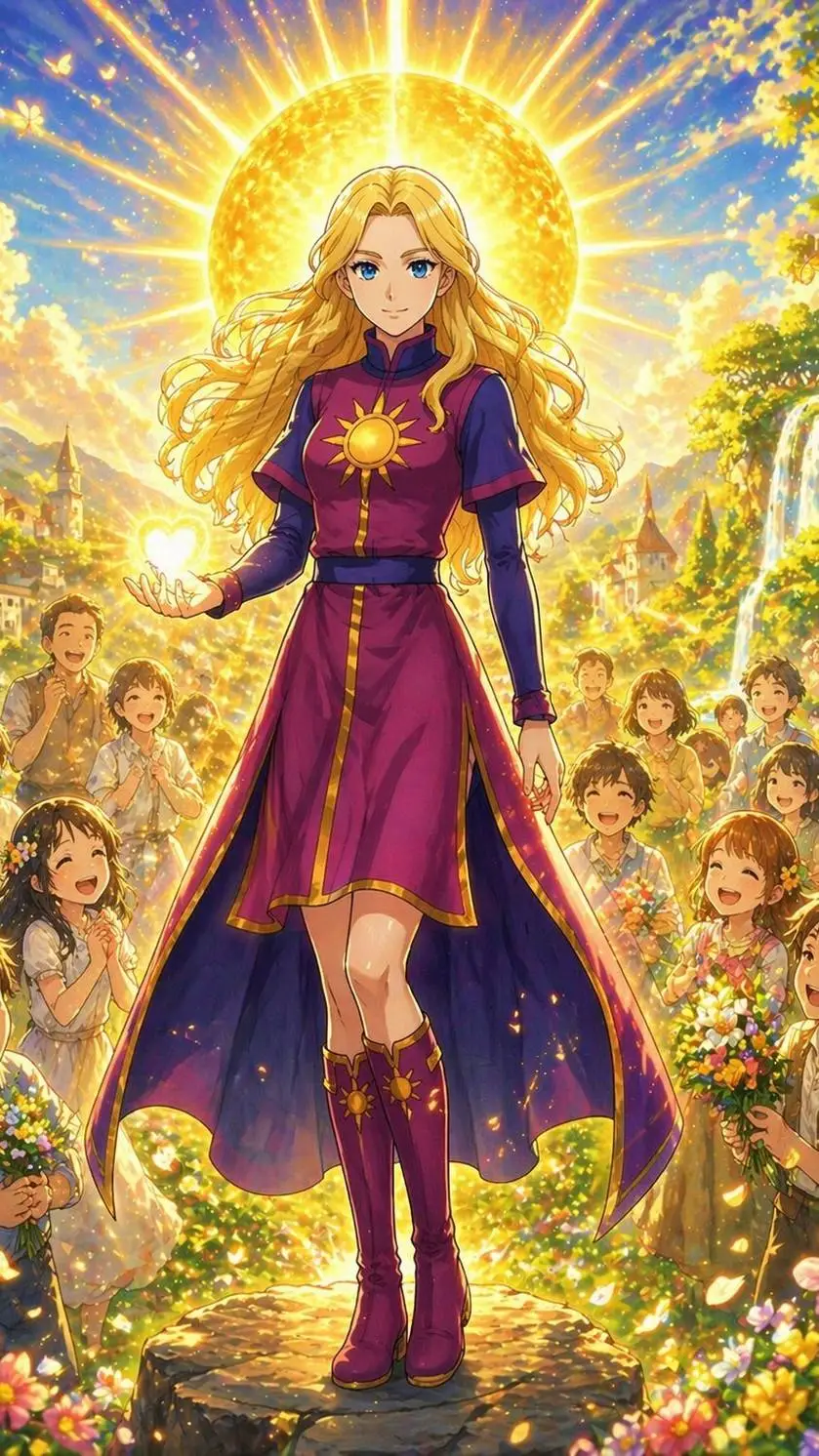 ai character: Eliza Pilar de sol background