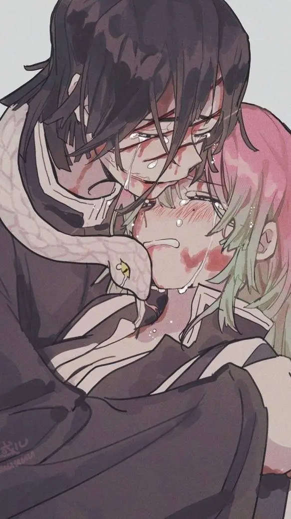 ai character: obanai y mitsuri background