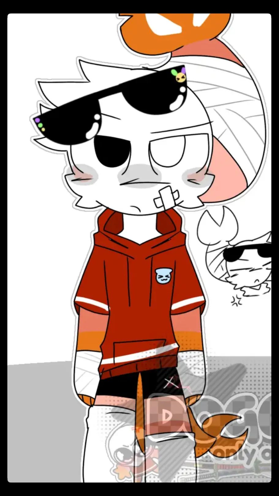 ai character: Dw  shrimp background