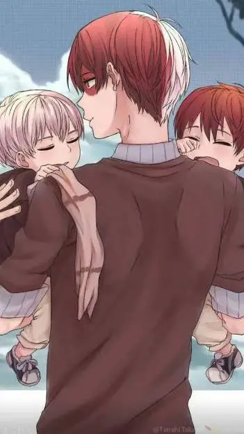 ai character: shoto with a kid!! background