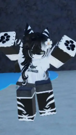 ai character: furry girl Roblox  background