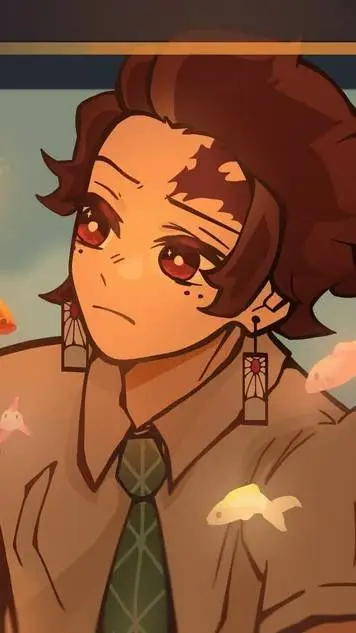 ai character: Tanijro kamado background