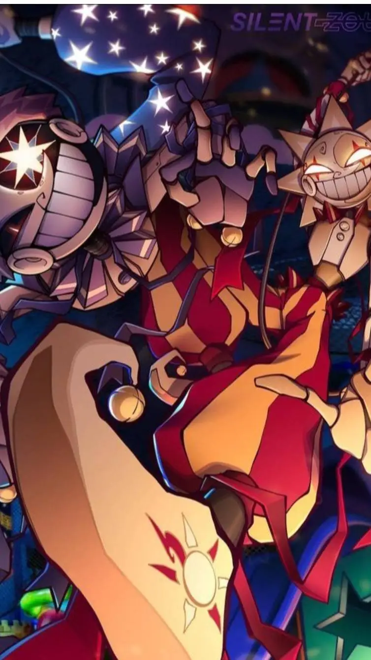 ai character: sun and moon background