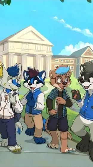 ai character: furry school background