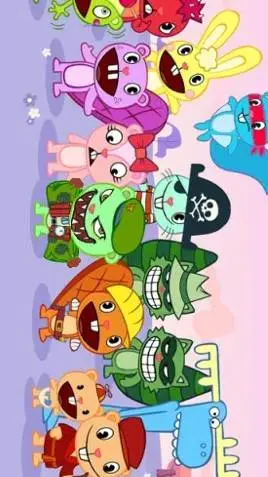 ai character: happy tree friends background